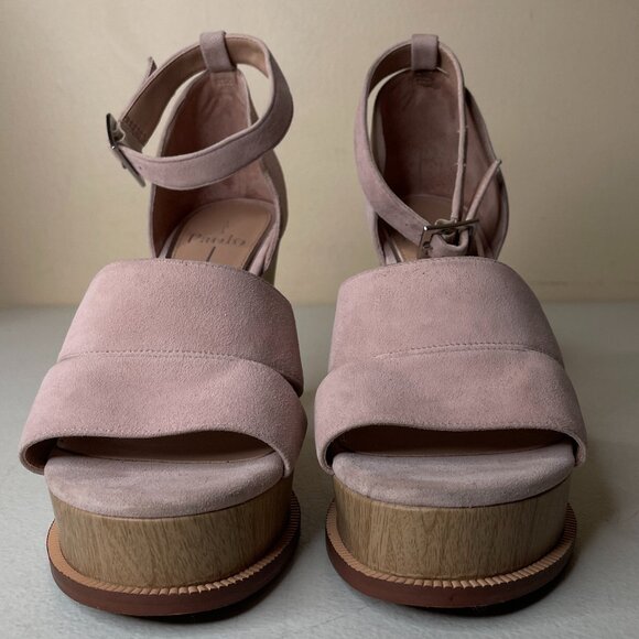 Linea Paolo Blush Pink Emma Chunky Wedge Sandals Size 7 - Picture 6 of 16